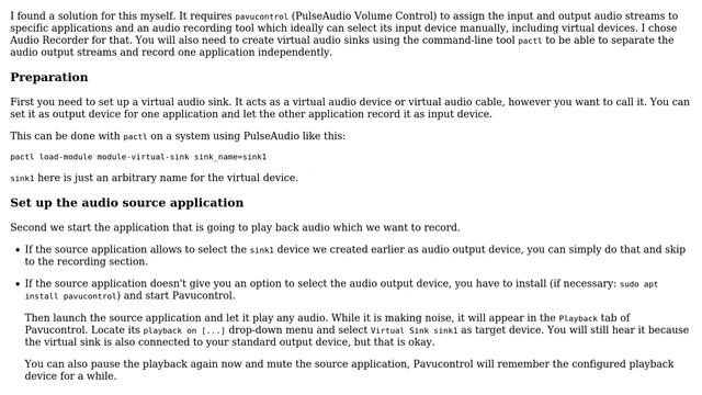 Ubuntu: Record audio output of one single application window only смотреть онлайн