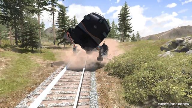 Train VS Cars - Railway Crossing Crashes - BeamNG.Drive смотреть онлайн