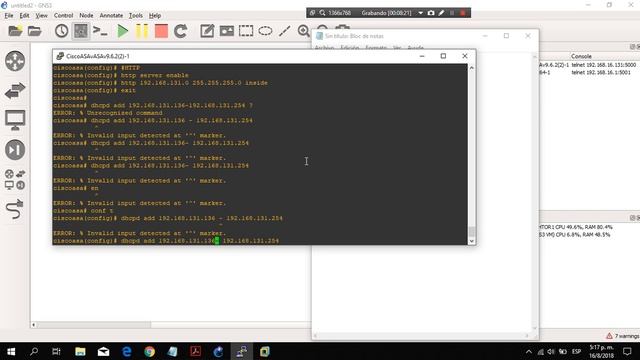 Cisco ASAv en GNS3 + ASDM смотреть онлайн