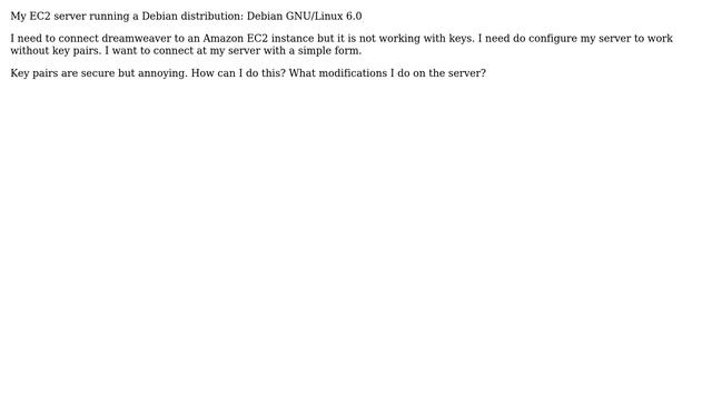 How to configure SFTP at amazon EC2 WITHOUT key file? смотреть онлайн