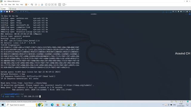 how to scan operating system detection host with nmap in Kali Linux смотреть онлайн