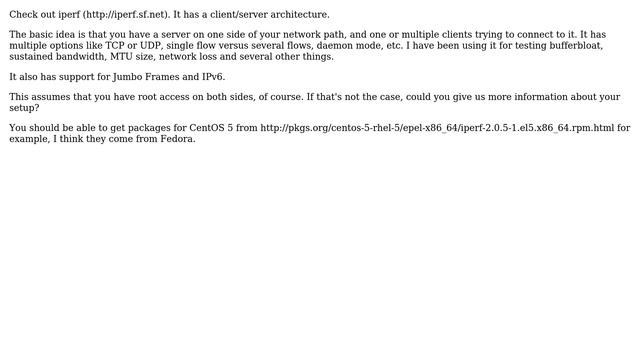 Is there a linux command/tool that will provide end-to-end bandwidth information between local... смотреть онлайн