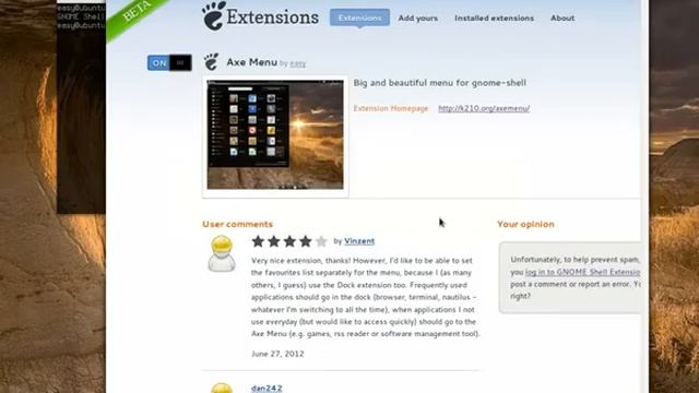 extensions.gnome.org & gnome-shell 3.4.1 смотреть онлайн