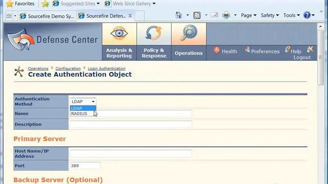 Sourcefire: Sourcefire IPS Adding a Radius Server смотреть онлайн