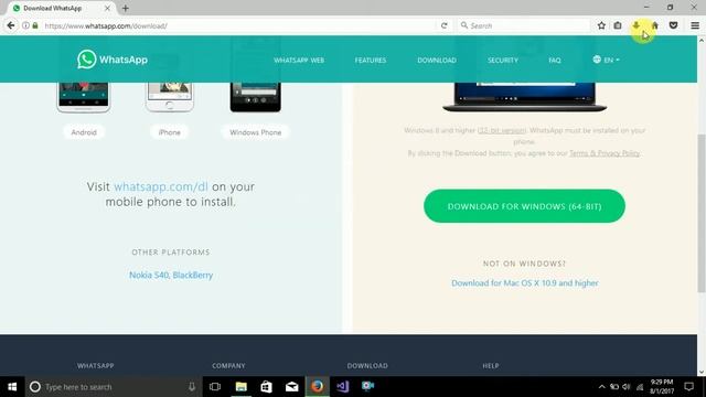 Download And Install WhatsApp Aplication in Windows 10 смотреть онлайн