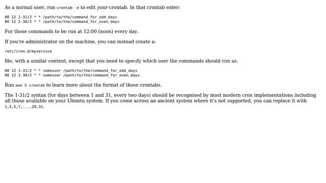 Unix & Linux: A command that will execute a different command on uneven days (2 Solutions!!) смотреть онлайн