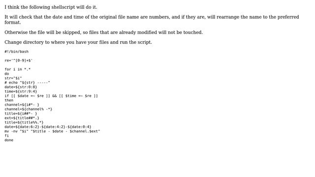 Unix & Linux: Batch rename media files (2 Solutions!!) смотреть онлайн