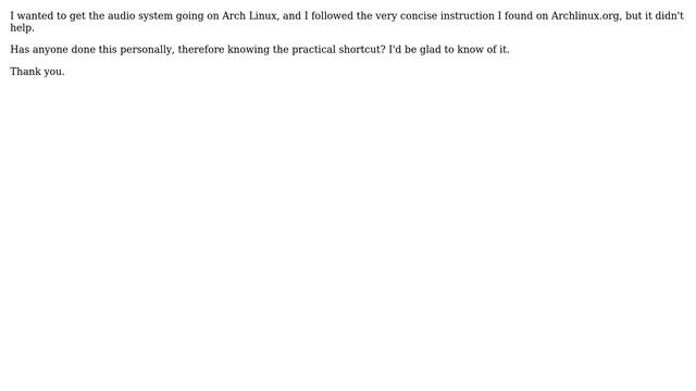 Activating Audio System in Arch Linux смотреть онлайн