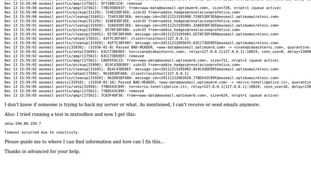 Why is there Excessive postfix/qmgr (queue active) messages in syslog? смотреть онлайн
