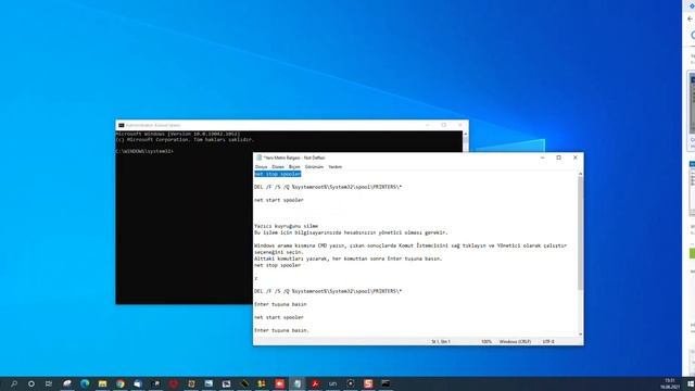 Win 10 Yazıcı Kuyruğu Silme смотреть онлайн