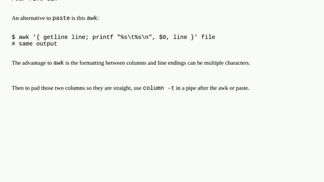 Usage of linux 'column' utility смотреть онлайн