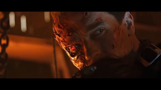 Терминатор Т-800 прощается и опускается в огненную лаву  Фильм  Терминатор 2  Судный день  1991