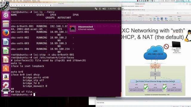 Linux Containers (LXC) Networking Deep Dive - Video 003b - LXC veth Adapters w/Bridge Int. (br0) смотреть онлайн