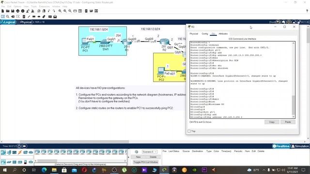 Ip Routing (Static Route) смотреть онлайн