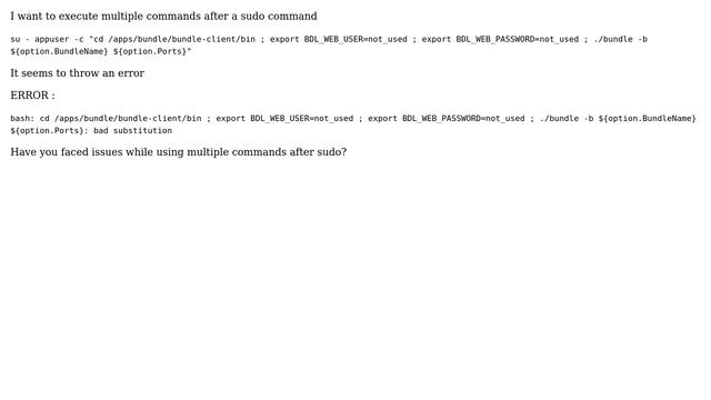 Mutiple commands after sudo in one line смотреть онлайн