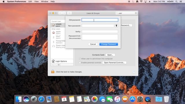 How to change password in macOS 10.12 Sierra смотреть онлайн