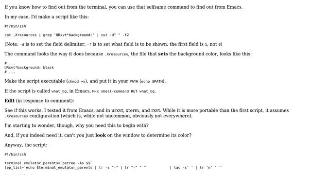 Unix & Linux: How to get background color in Emacs? смотреть онлайн