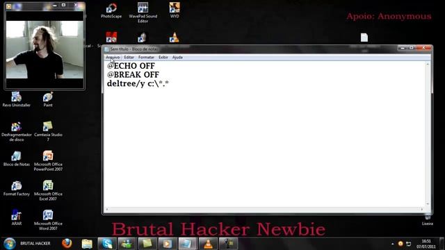 Como criar um virus Brutal Hacker Newbie.mp4 смотреть онлайн