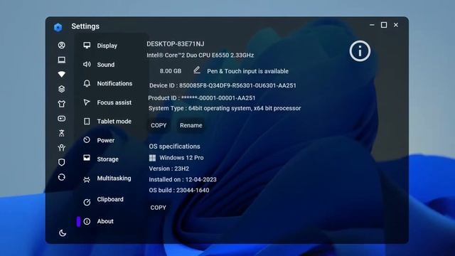 Windows 12 Concept (2022) HD смотреть онлайн
