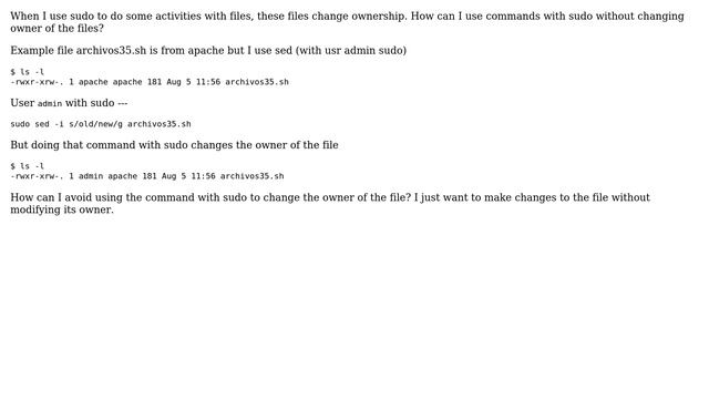 Unix & Linux: How can I use commands with sudo without changing owner of the files? (2 Solutions!!) смотреть онлайн