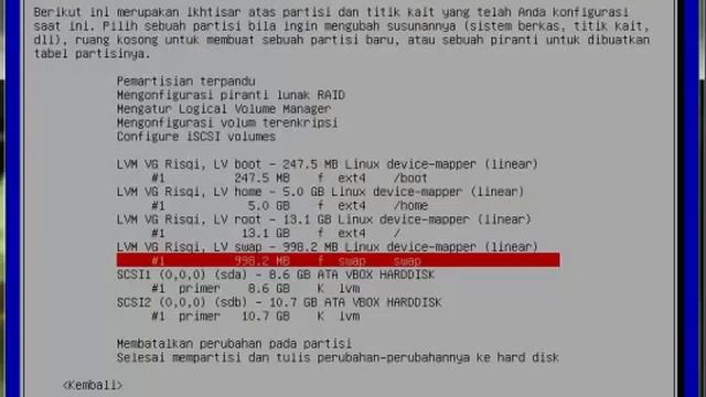 Tutorial Menginstal Linux Debian dengan LVM(Logical Volume Manager) смотреть онлайн