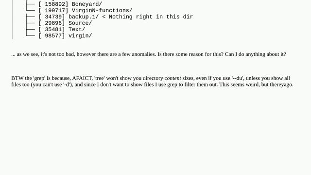 Unix: tree command with 'sort=size' seems imperfect смотреть онлайн