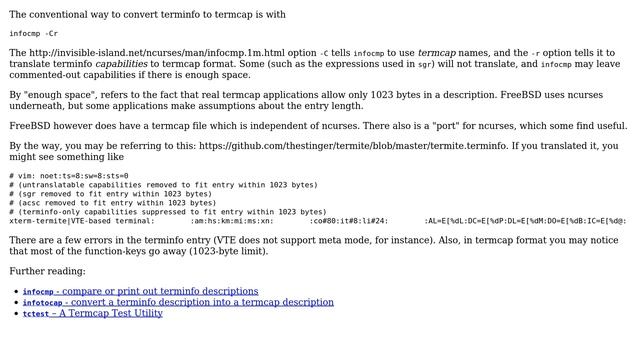 Unix & Linux: How can I use terminfo entries on FreeBSD? (2 Solutions!!) смотреть онлайн