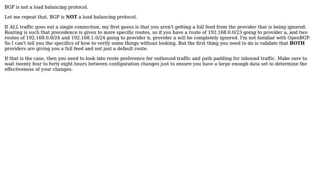 DevOps & SysAdmins: Loadbalancing outbound traffic while using openbgpd on freebsd (4 Solutions!!) смотреть онлайн