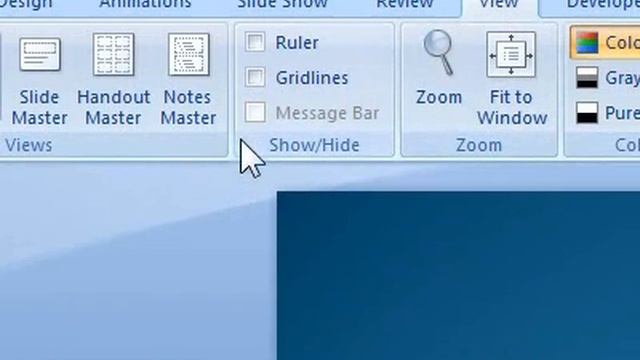 How to show or hide the rulers for the current presentation in PowerPoint смотреть онлайн