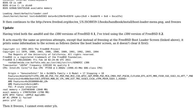 FreeBSD 8.1 on MacBook 5,2 смотреть онлайн