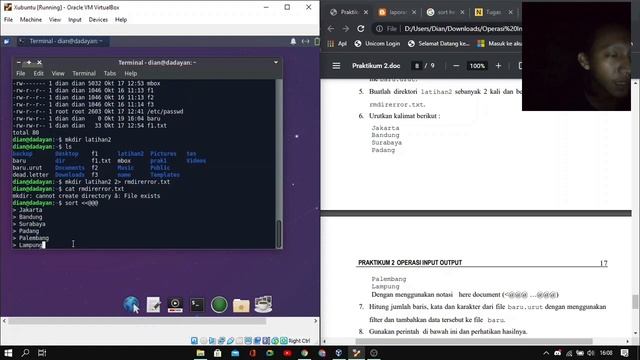 pratikum 5 proses input output linux... смотреть онлайн
