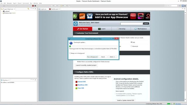 Titanium Studio "no Android sdk's were found under specified location" Resolved. смотреть онлайн