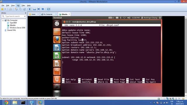Servidor DHCP GNU/Linux Ubuntu смотреть онлайн