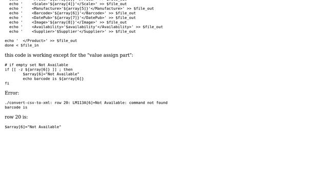 Unix & Linux: command not found assigning value to array in bash смотреть онлайн