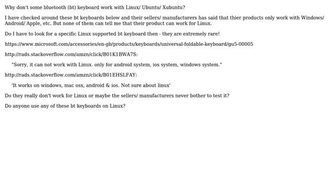 Bluetooth keyboards for Linux? смотреть онлайн
