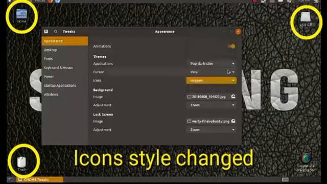 How to change theme and font style on a computer || Ubuntu|| смотреть онлайн