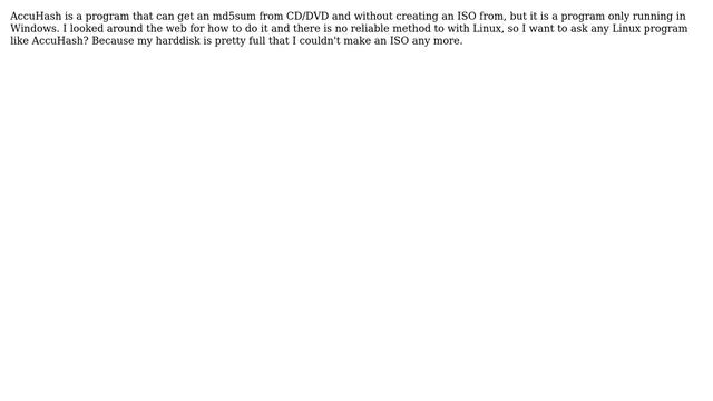 Unix & Linux: How to get the md5sum from a bootable CD/DVD? смотреть онлайн