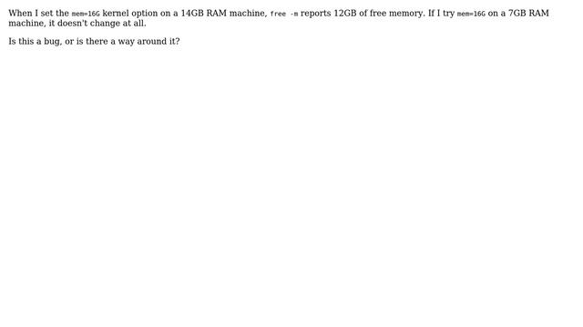 Unix & Linux: Linux mem kernel option caps at 12GB? смотреть онлайн