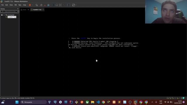 Instalación de Linux Centos 7 CLI en Hypervisor Tipo 2 (VMware Workstation) sobre Windows 11 смотреть онлайн