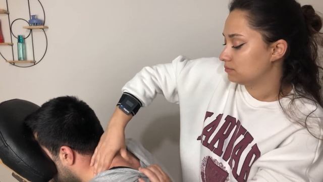 ASMR MASSAGE SEDEF - NECK,SHOULDER,PALM (Chair Massage) смотреть онлайн