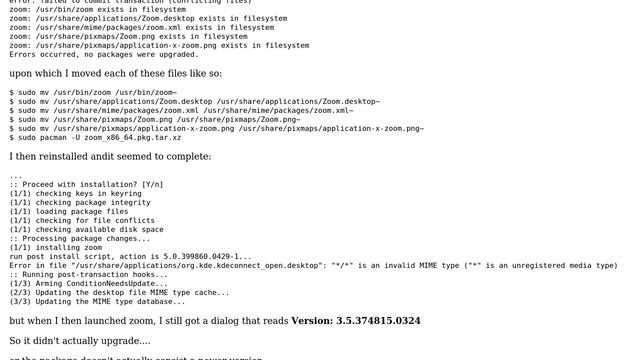 Unable to upgrade zoom on Arch Linux (2 Solutions!!) смотреть онлайн