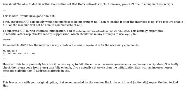 Bring up a virtual interface without checking if it's up elsewhere (4 Solutions!!) смотреть онлайн
