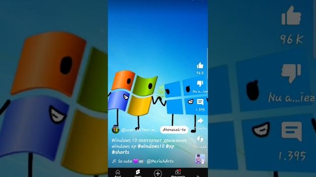 The sound when microsoft 10 with microsoft xp the hands touch#viral #cute смотреть онлайн