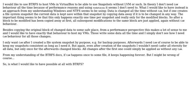How to get NTFS like snapshot behaviour in BTRFS? смотреть онлайн