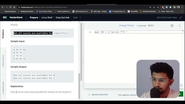 'Awk' - 1 | Hacker Rank Bash Problem solving #linux #opensource #bash #bashscripting смотреть онлайн