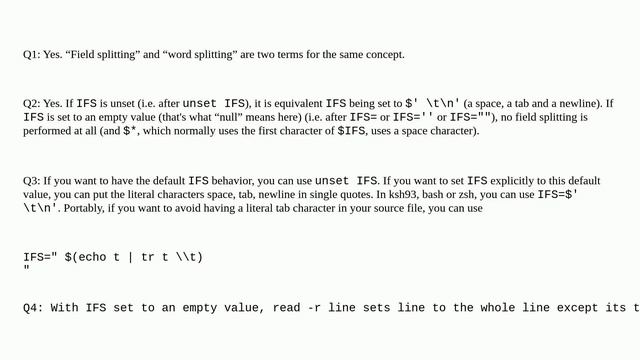 Unix: Understanding IFS смотреть онлайн