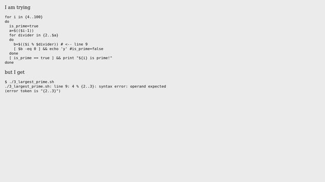 Unix & Linux: bash shell - how to do nested loop without "syntax error: operand expected" смотреть онлайн