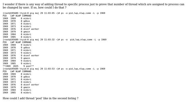 Unix & Linux: Multithreading (increasing the number of threads for the process) смотреть онлайн
