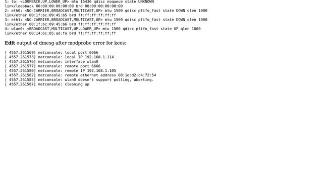 Netconsole won't start, says "wlan0 doesn't exist, aborting" (2 Solutions!!) смотреть онлайн