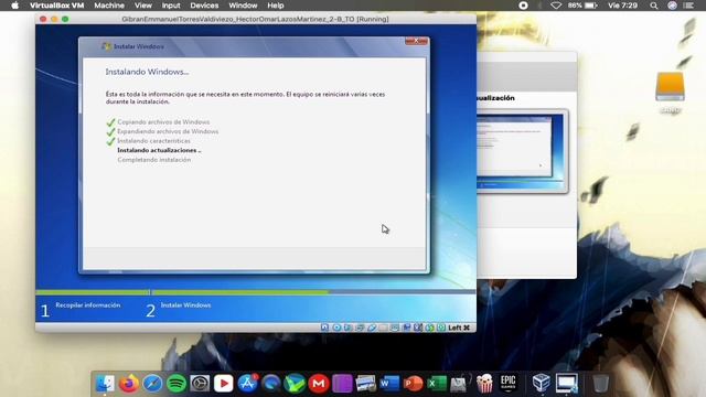 Instalación de Windows 7 en VirtualBox Héctor Lazos y Gibran Torres 2BTO смотреть онлайн